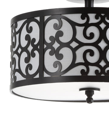 Katherine 15" Metal LED Semi Flush Mount - JONATHAN Y